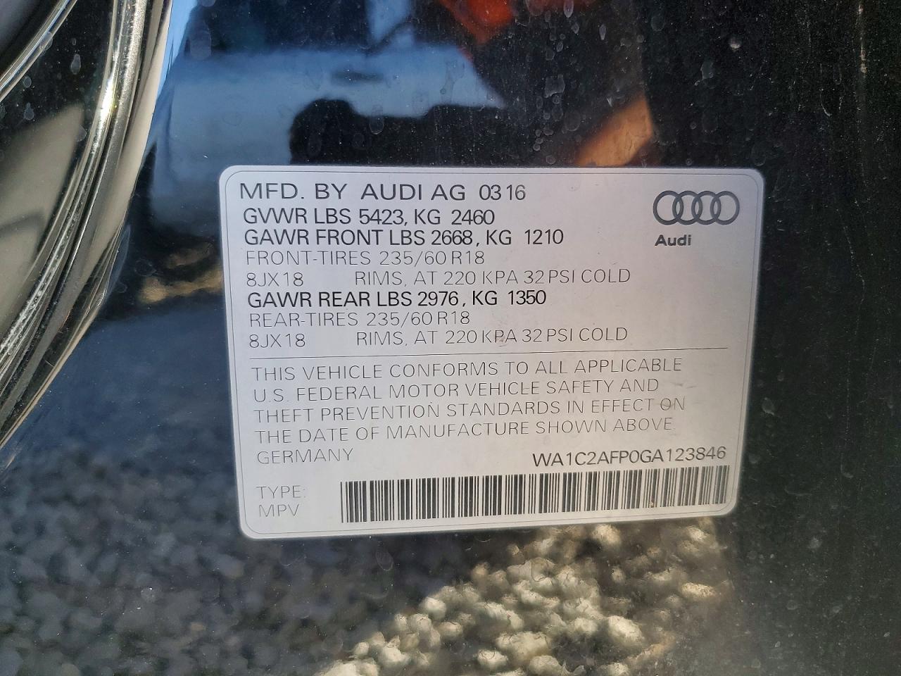 2016 AUDI Q5 PREMIUM photo 13