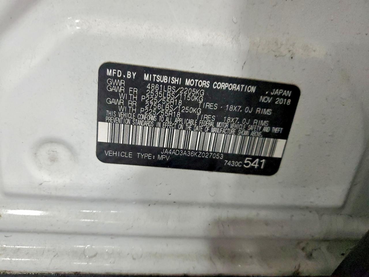 2019 MITSUBISHI OUTLANDER SE photo 14