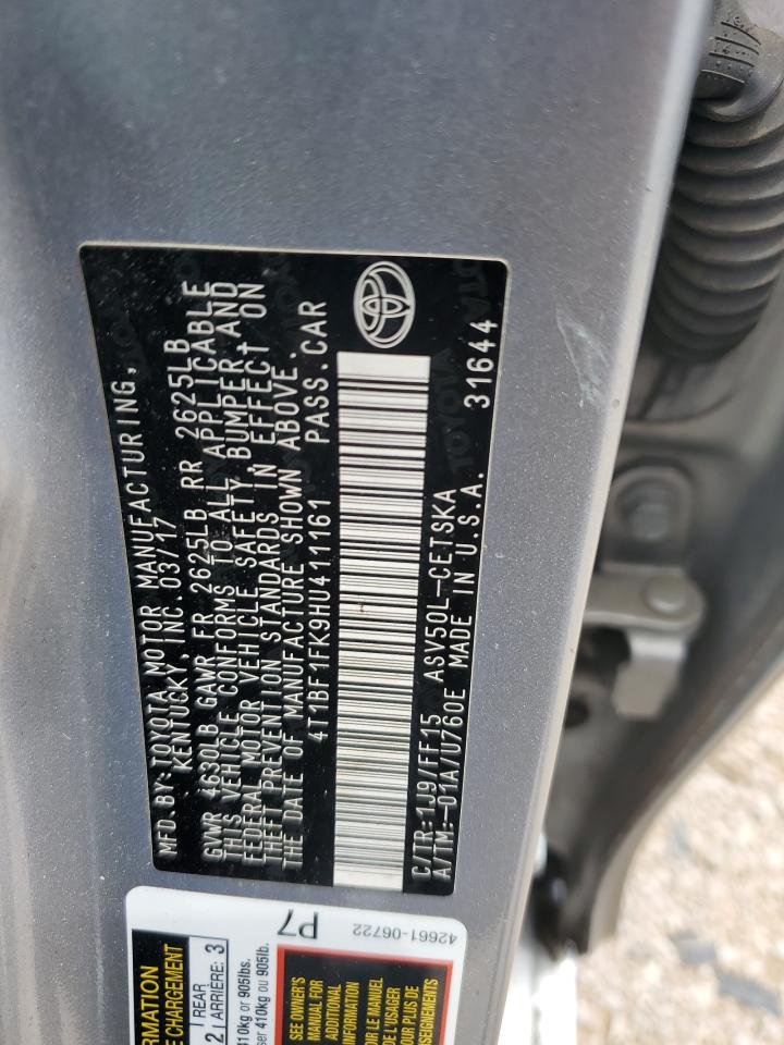 2017 TOYOTA CAMRY LE photo 12