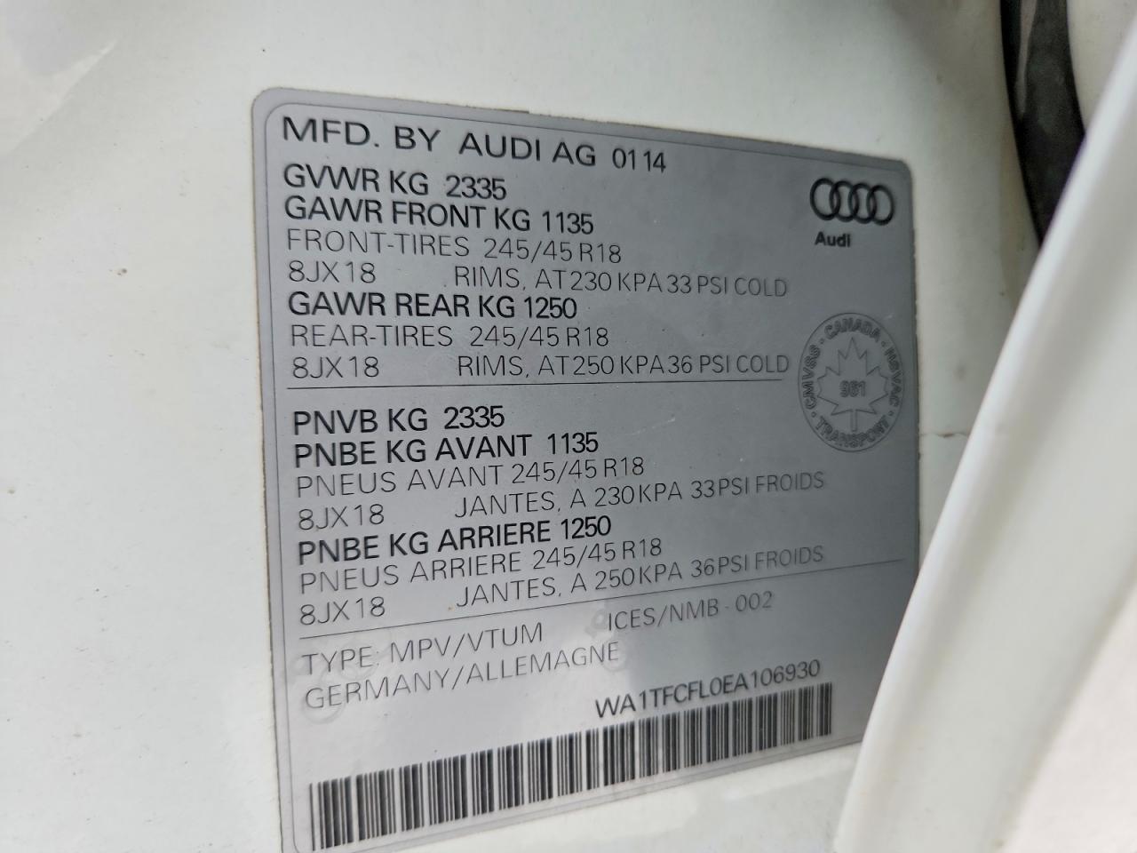 2014 AUDI A4 ALLROAD PREMIUM photo 13