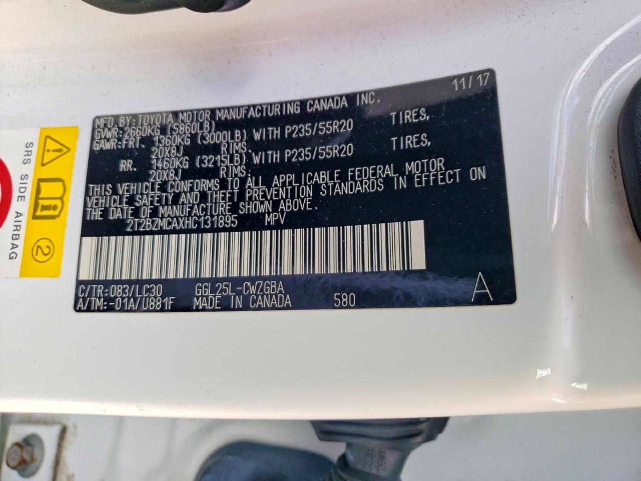 2017 LEXUS RX 350 BASE photo 13