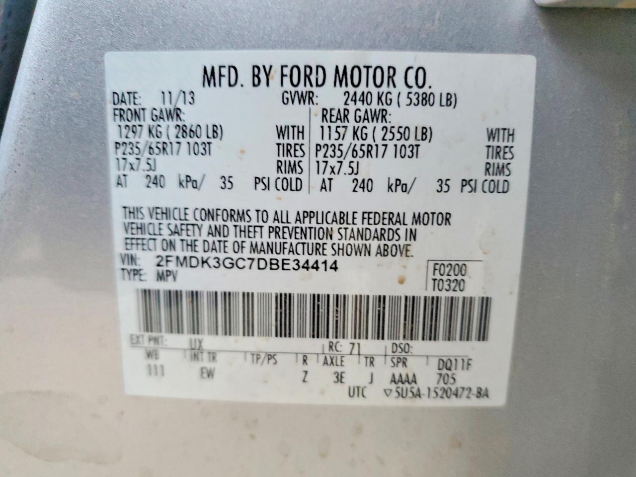 2013 FORD EDGE SE photo 23