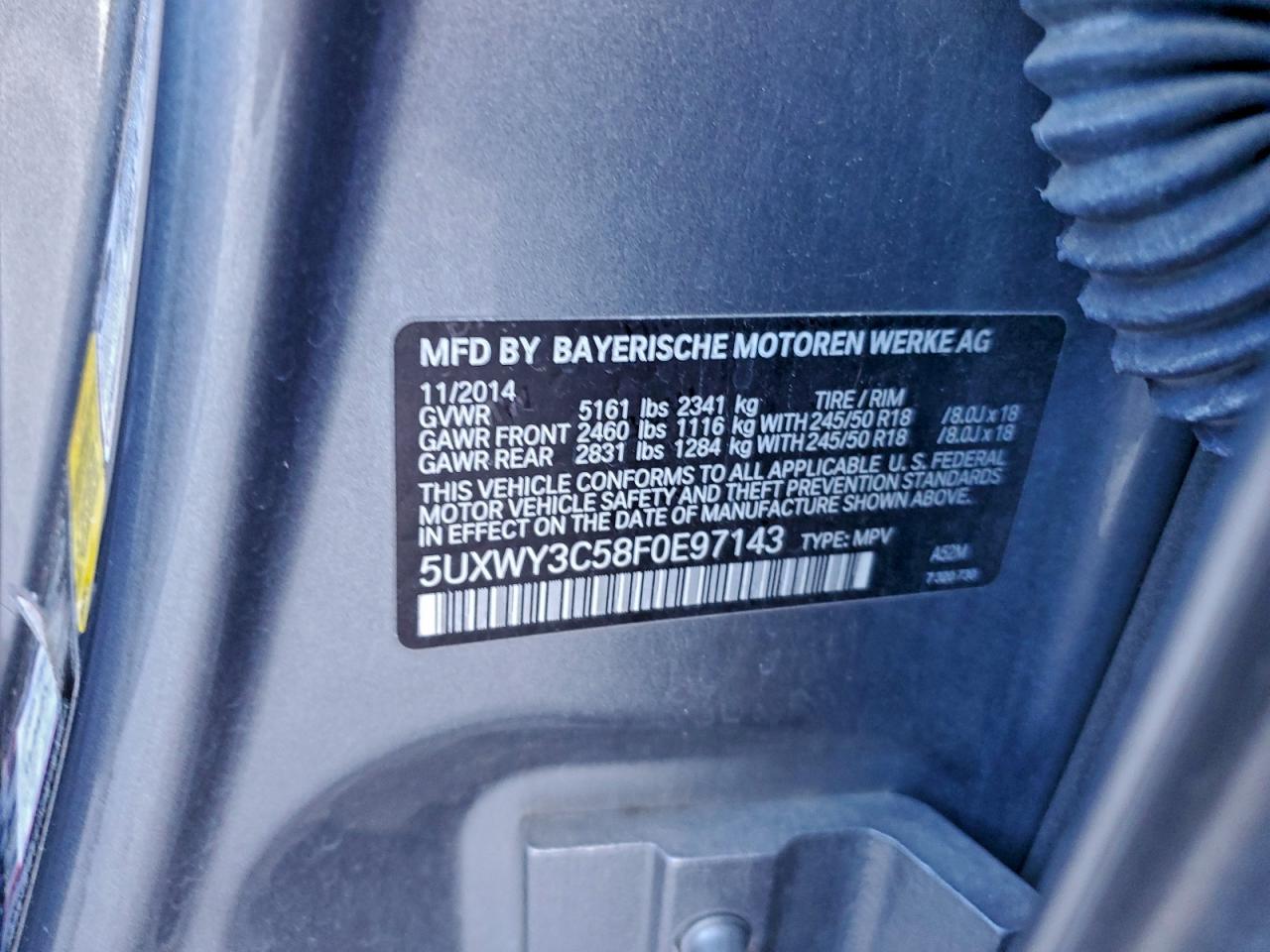2015 BMW X3 XDRIVE28D photo 13