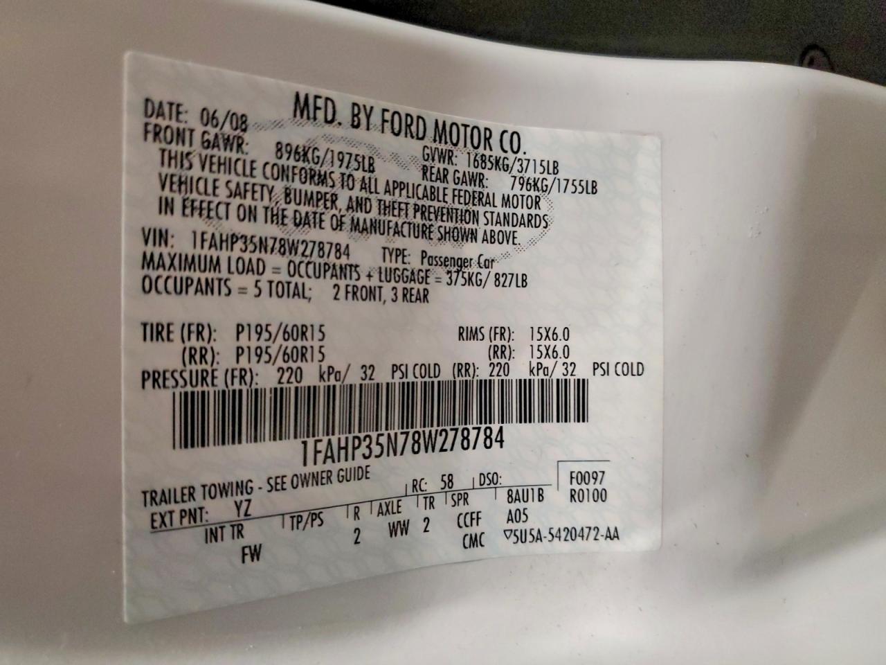 2008 FORD FOCUS SE photo 12