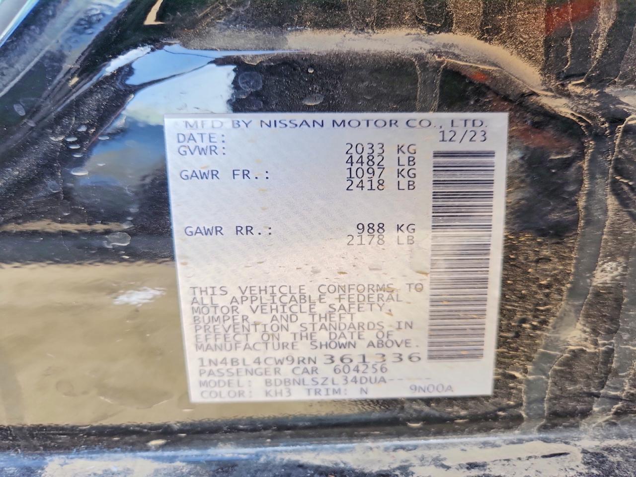 2024 NISSAN ALTIMA SR photo 25