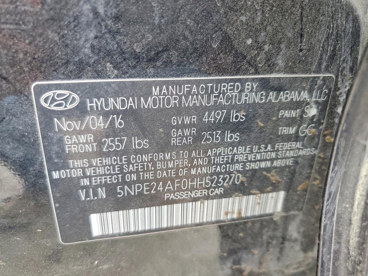 2017 HYUNDAI SONATA SE photo 34