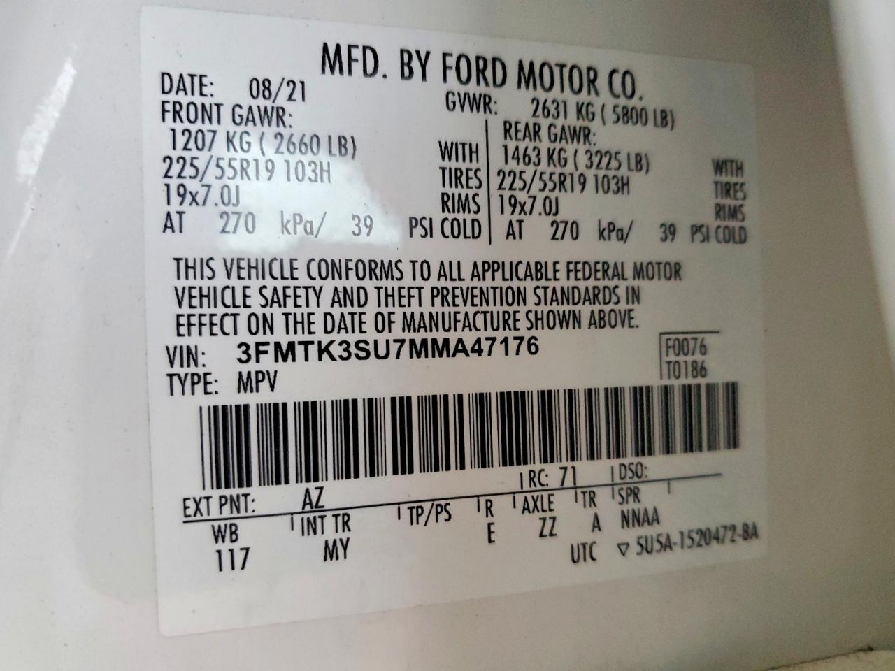 2021 FORD MUSTANG MACH-E PREMIUM photo 14