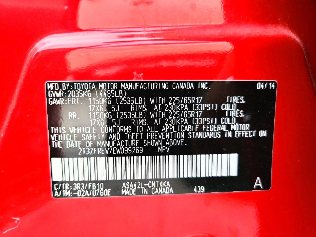 2014 TOYOTA RAV4 LE photo 12