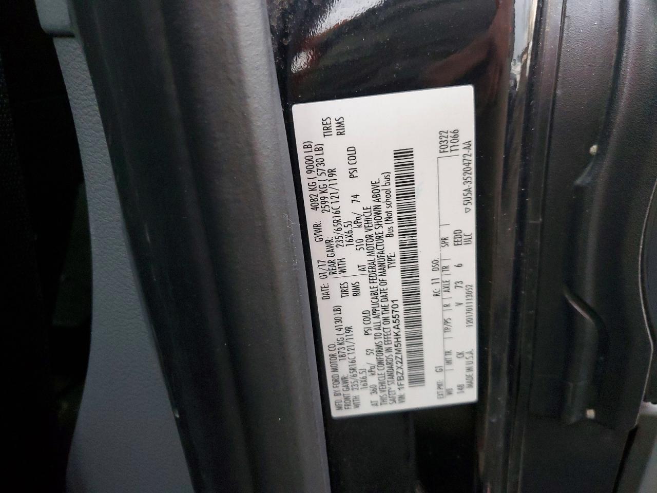 2017 FORD TRANSIT T-350 photo 13