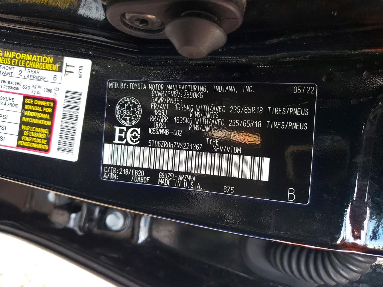 2022 TOYOTA HIGHLANDER XLE photo 27