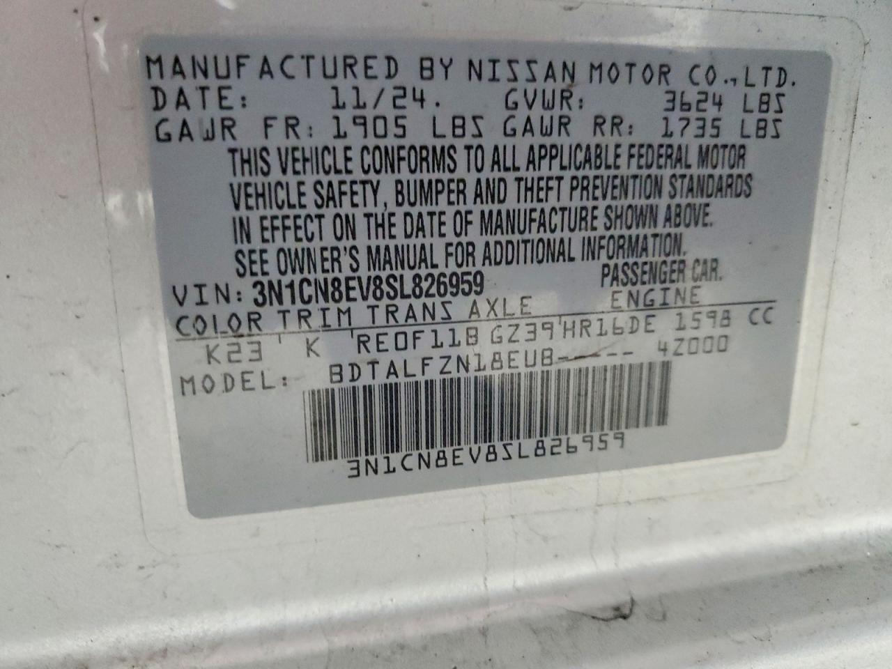 2025 NISSAN VERSA SV photo 13