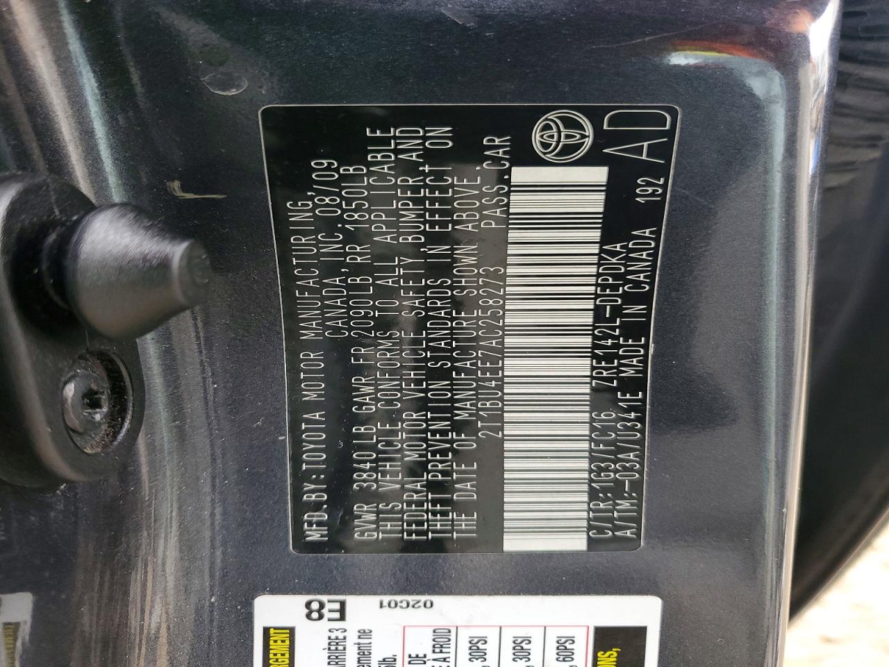 2010 TOYOTA COROLLA LE photo 12