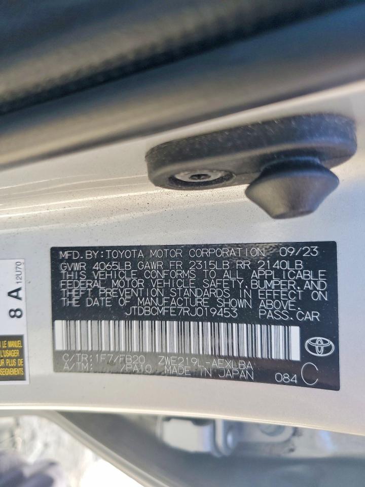 2024 TOYOTA COROLLA photo 12