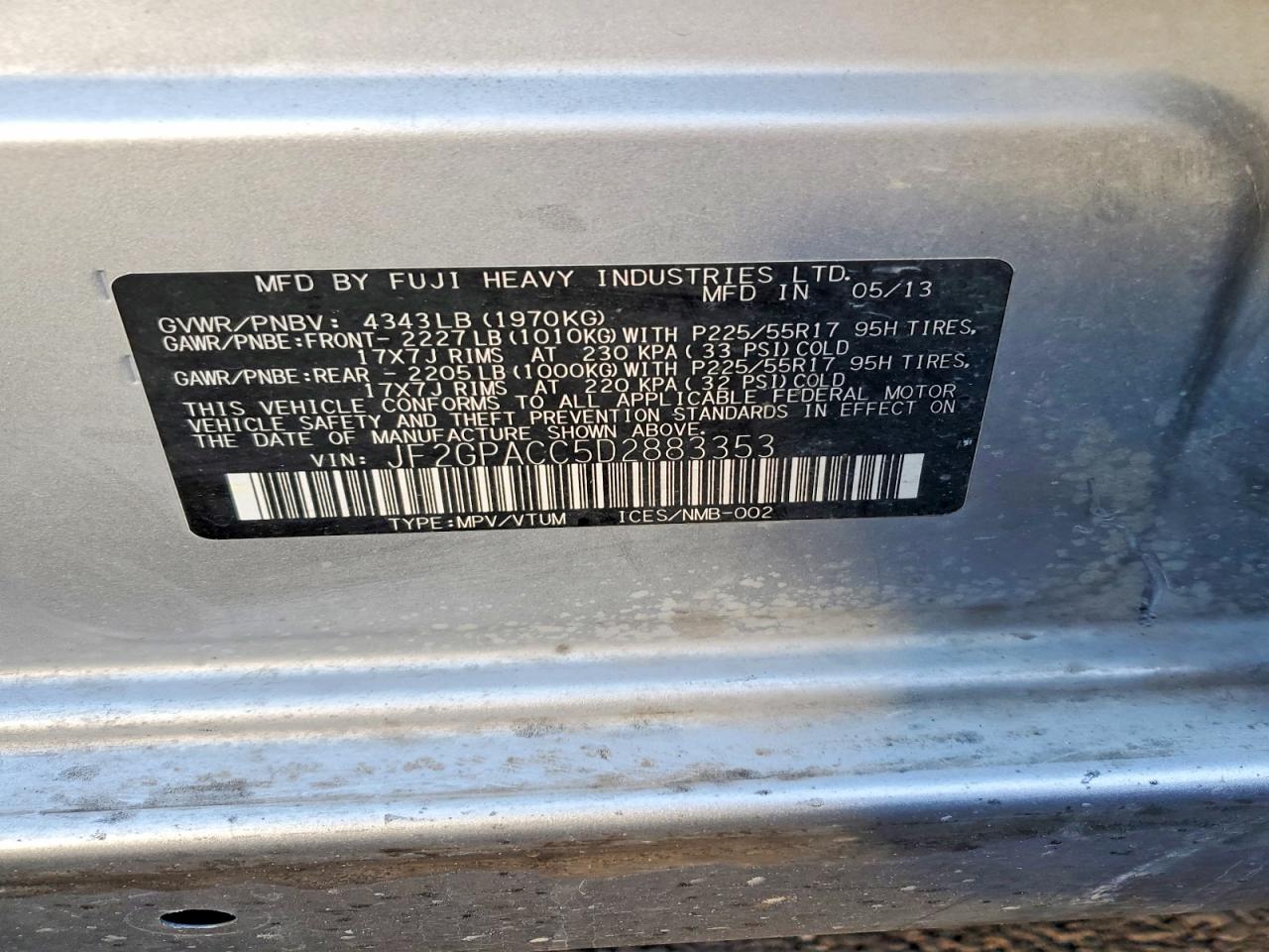 2013 SUBARU XV CROSSTREK 2.0 PREMIUM photo 23