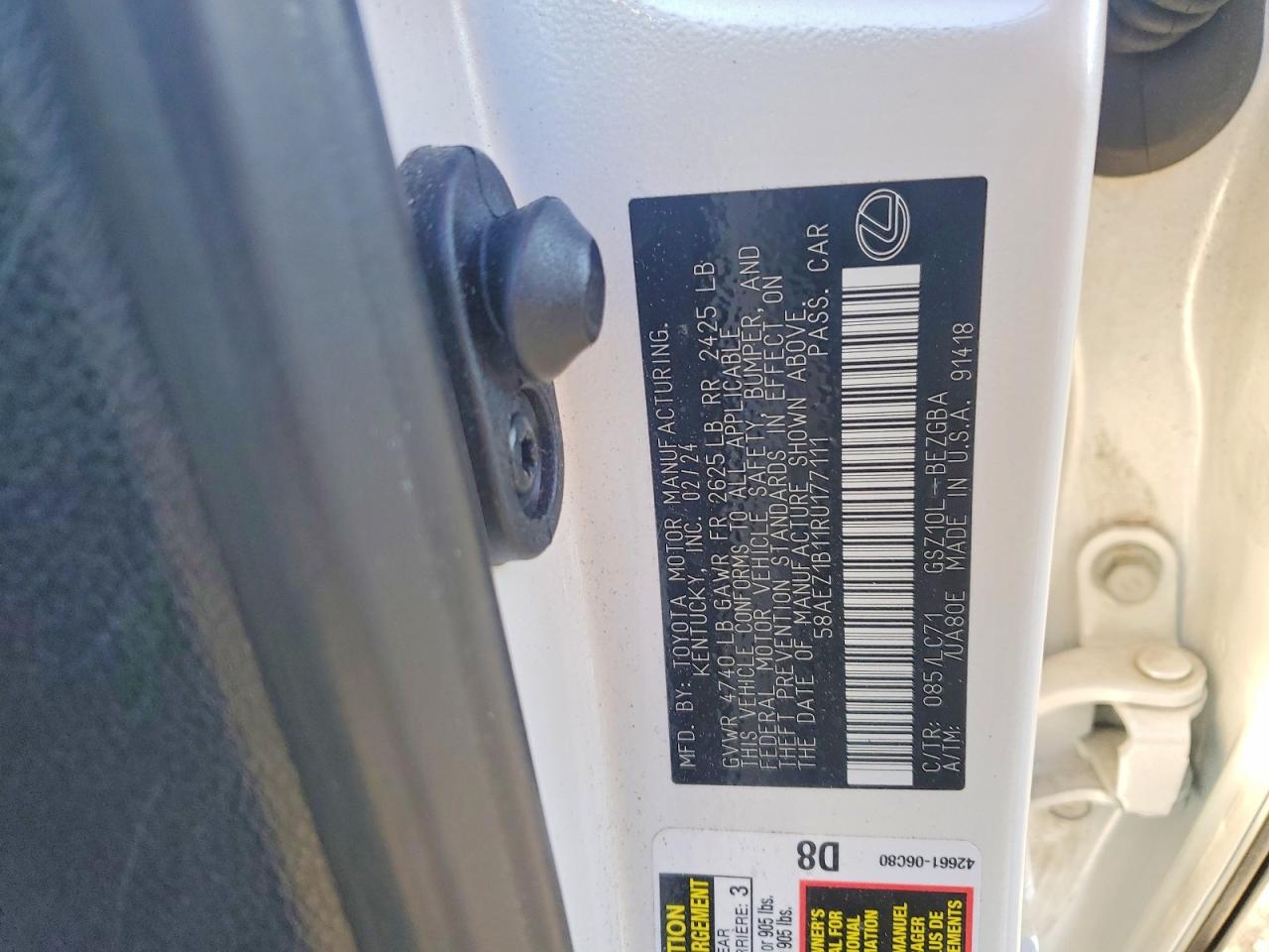 2024 LEXUS ES 350 BASE photo 25