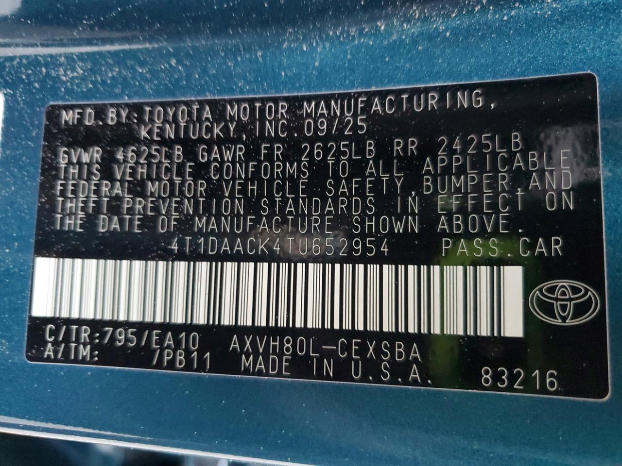 2026 TOYOTA CAMRY XSE photo 12