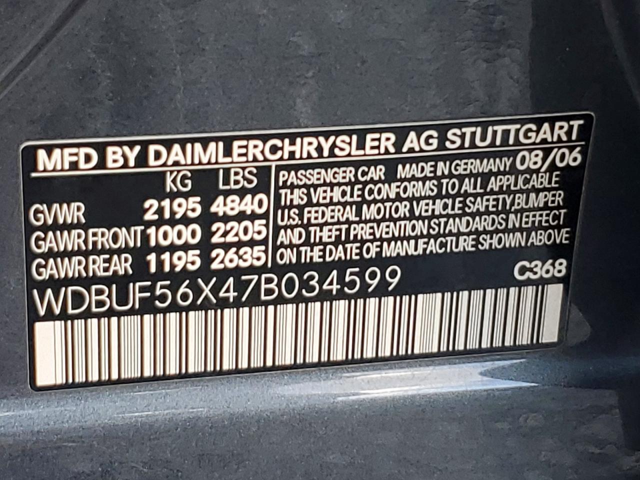 2007 MERCEDES-BENZ E 350 photo 12