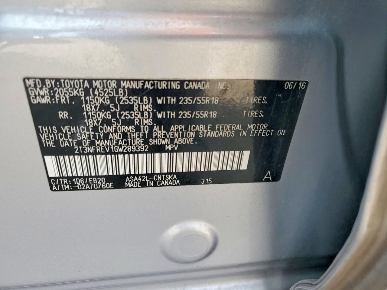 2016 TOYOTA RAV4 SE photo 14