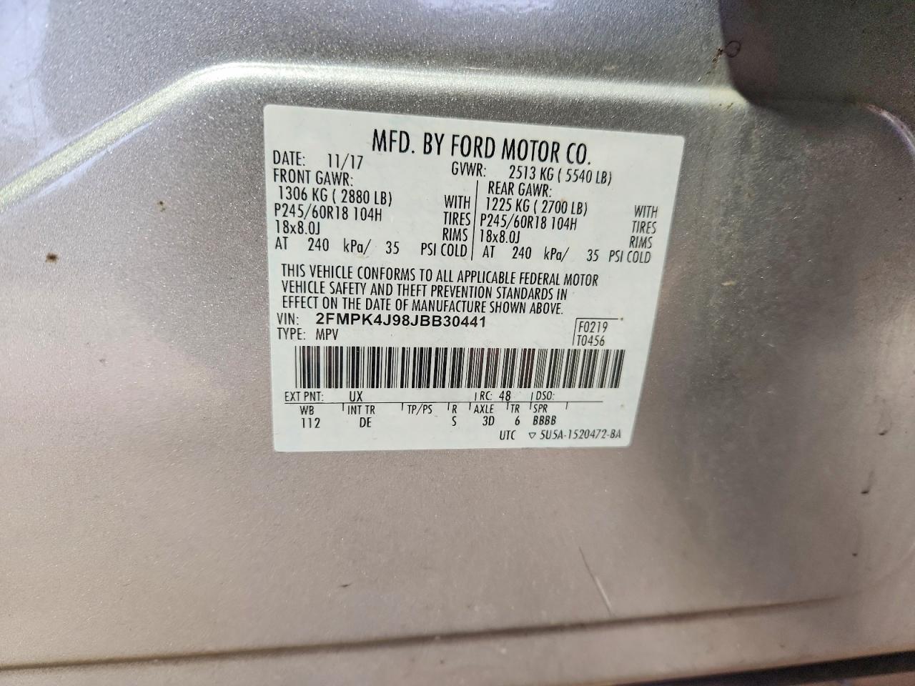 2018 FORD EDGE SEL photo 27