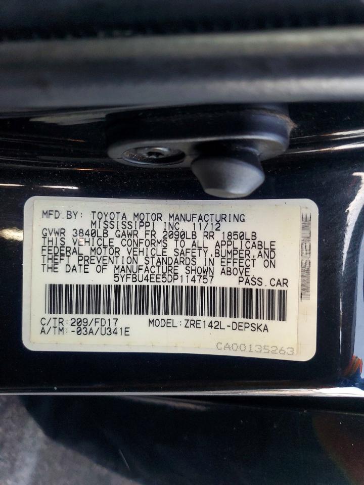 2013 TOYOTA COROLLA BASE photo 12