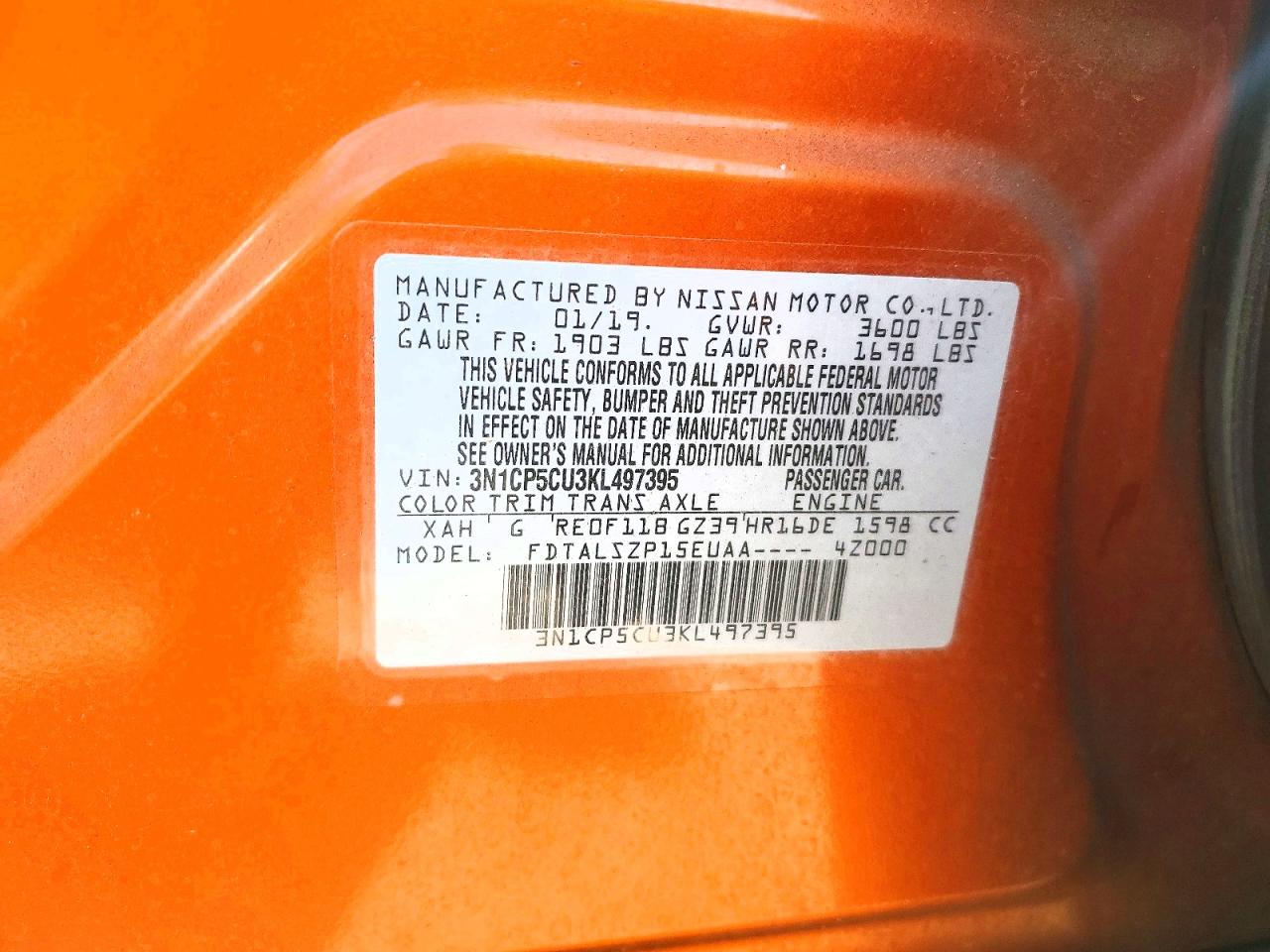 2019 NISSAN KICKS S photo 40
