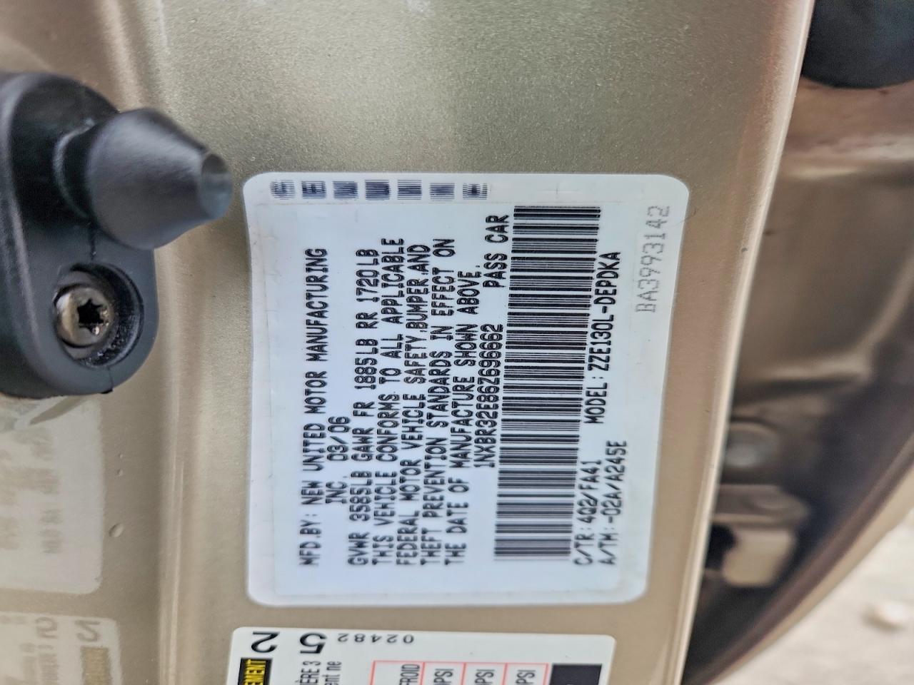 2006 TOYOTA COROLLA CE photo 12