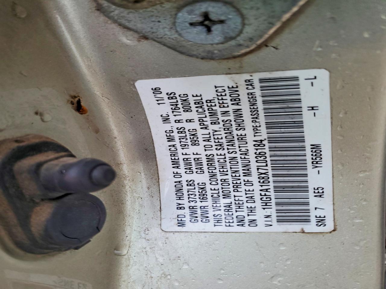 2007 HONDA CIVIC EX photo 12