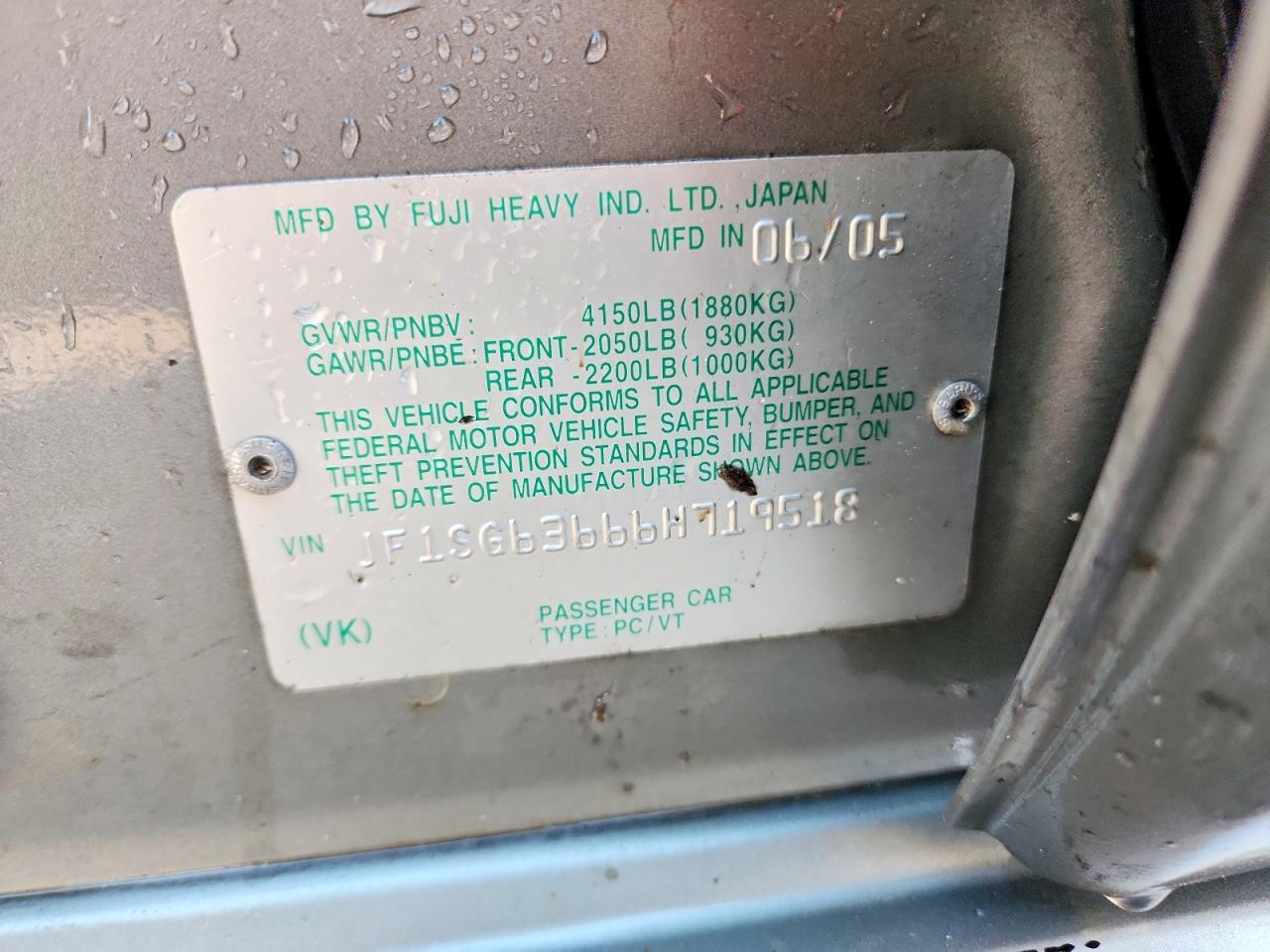 2006 SUBARU FORESTER 2.5X photo 14