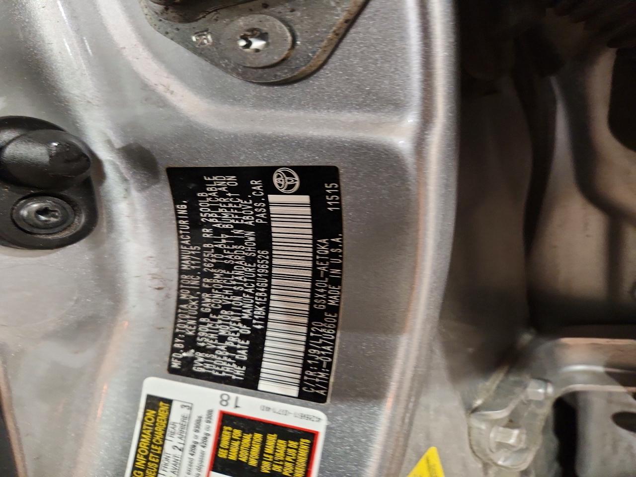 2016 TOYOTA AVALON XLE photo 12