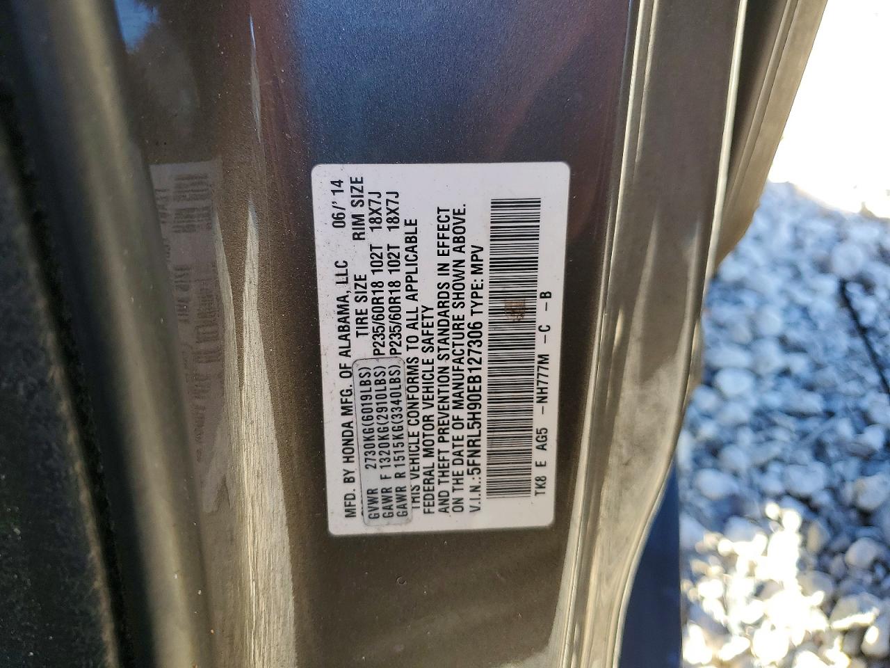 2014 HONDA ODYSSEY TOURING photo 13
