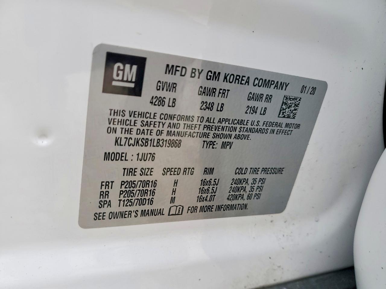 2020 CHEVROLET TRAX LS photo 12