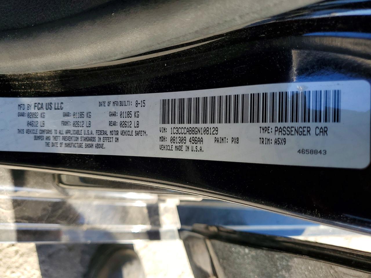 2016 CHRYSLER 200 LIMITED photo 12