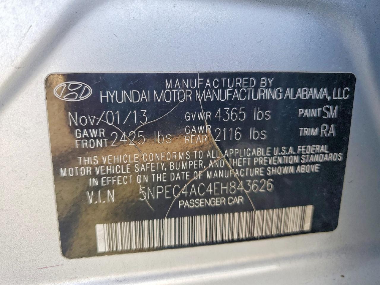 2014 HYUNDAI SONATA SE photo 12