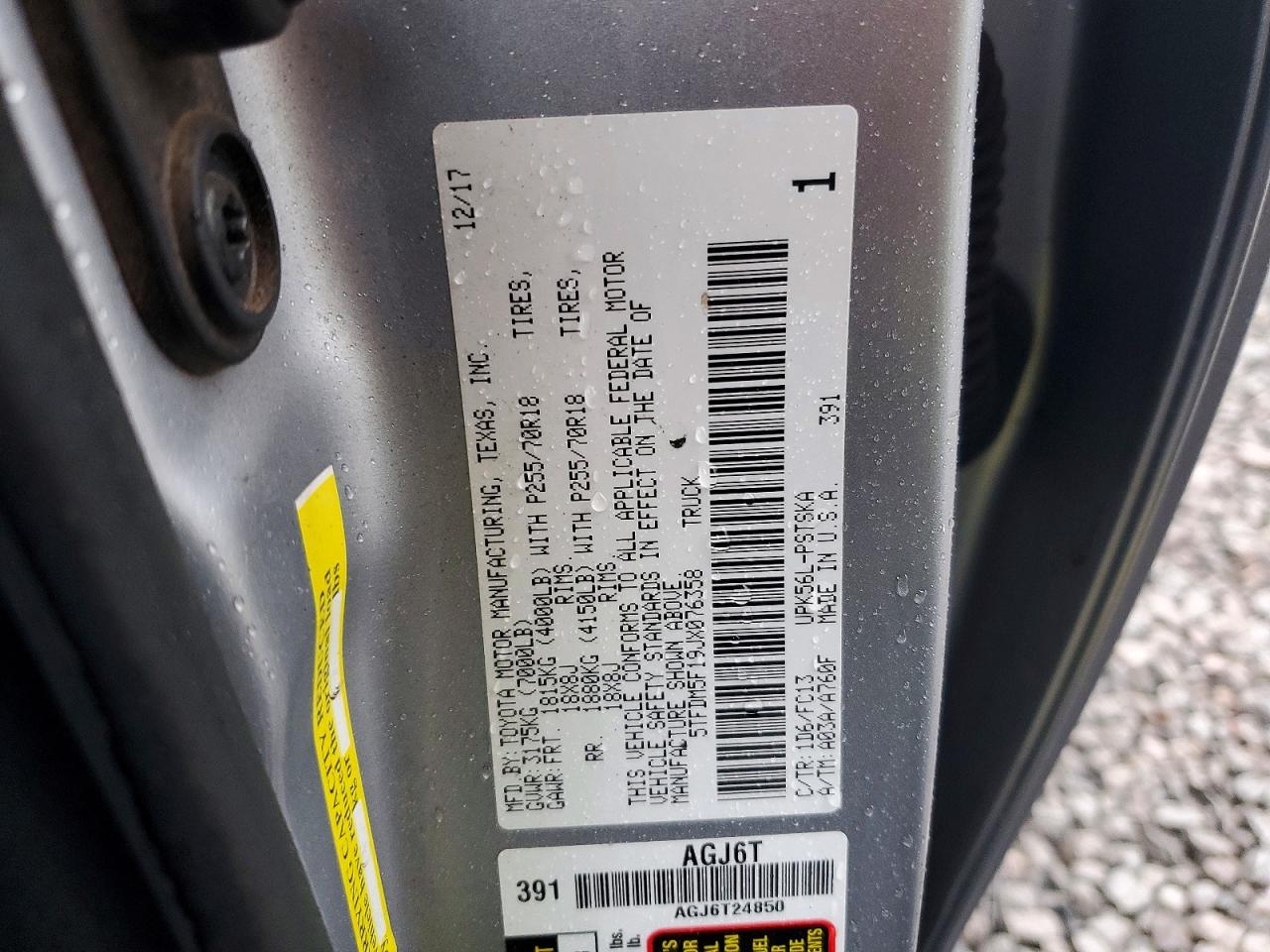 2018 TOYOTA TUNDRA CREWMAX SR5 photo 12
