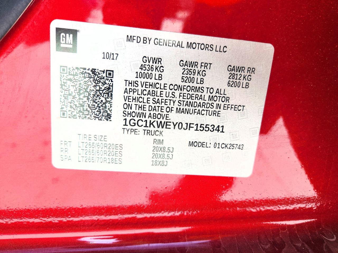 2018 CHEVROLET SILVERADO K2500 HEAVY DUTY LTZ photo 12