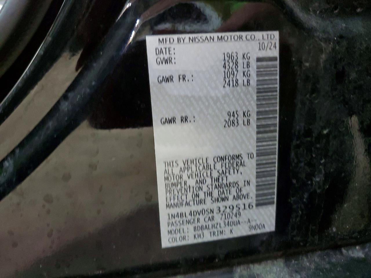 2025 NISSAN ALTIMA SV photo 13