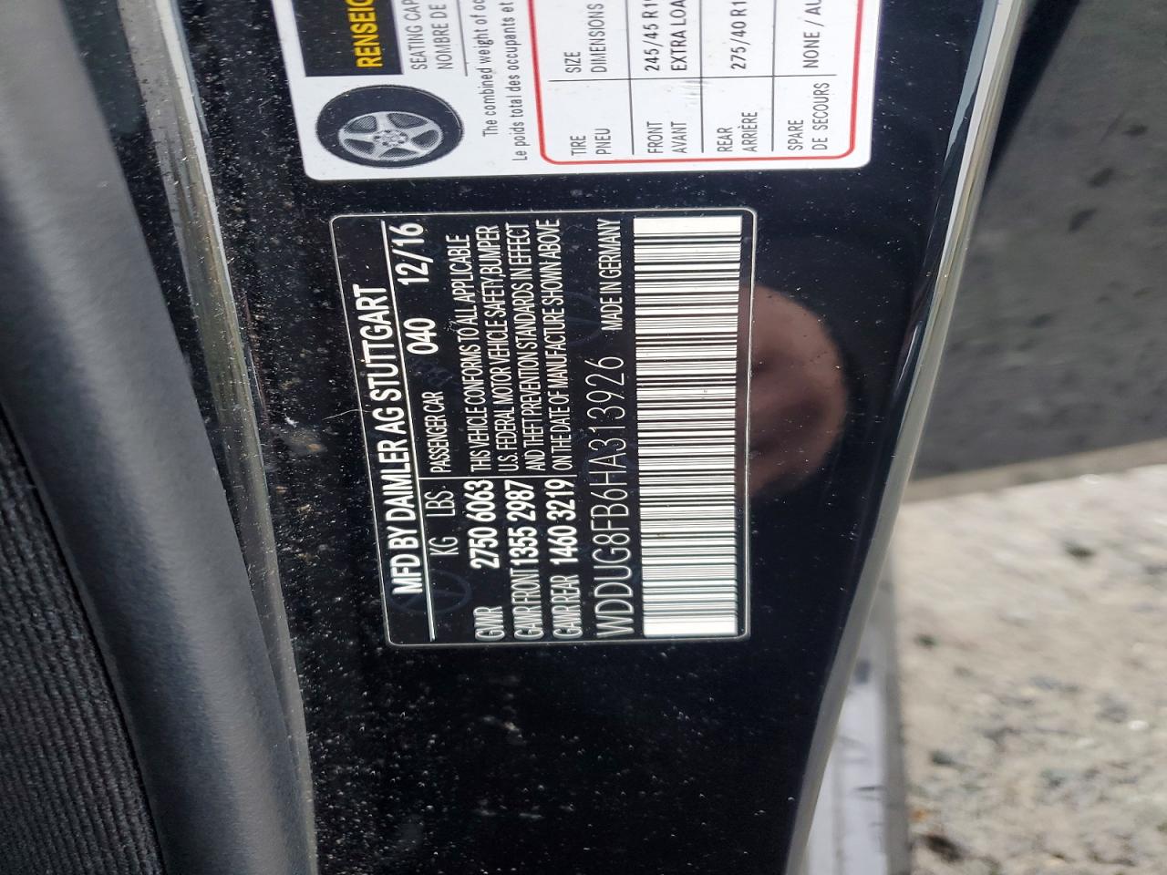 2017 MERCEDES-BENZ S 550 4MATIC photo 13