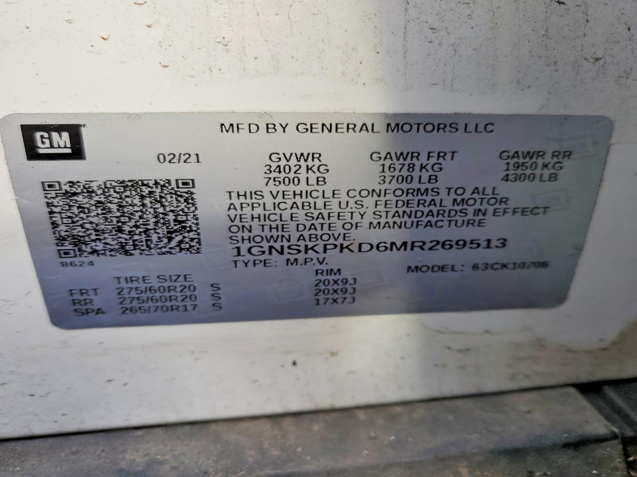 2021 CHEVROLET TAHOE K1500 Z71 photo 25