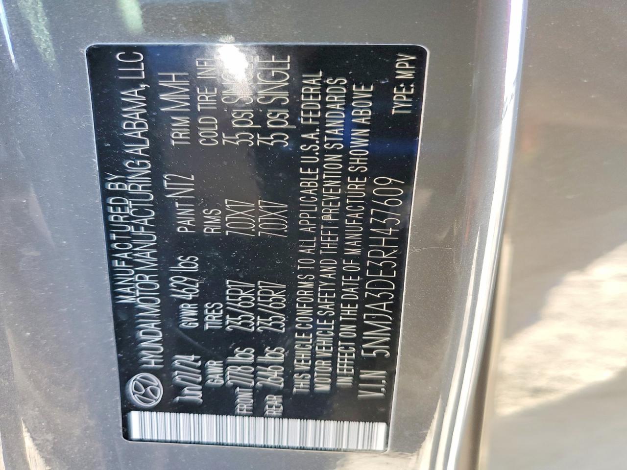 2024 HYUNDAI TUCSON SE photo 13