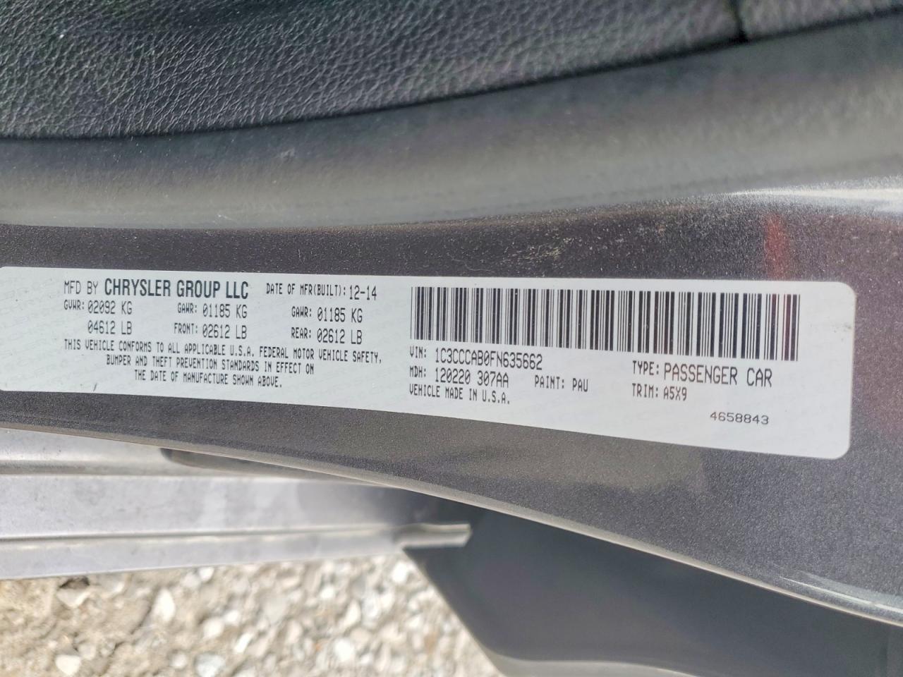 2015 CHRYSLER 200 LIMITED photo 23