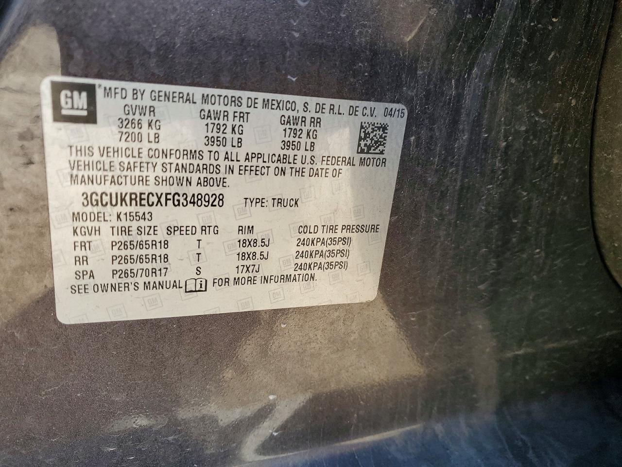 2015 CHEVROLET SILVERADO K1500 LT photo 12