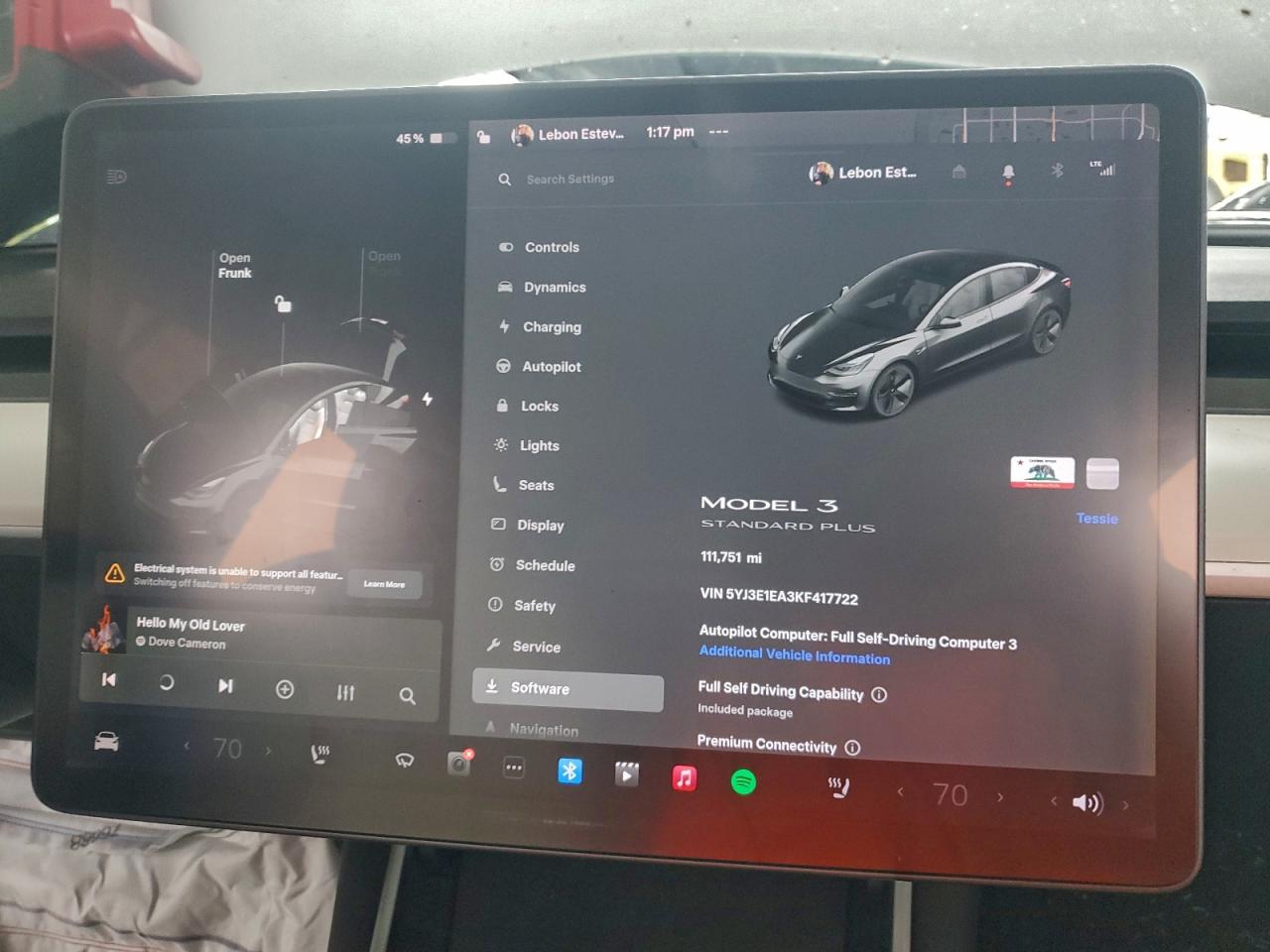 2019 TESLA MODEL 3 photo 9
