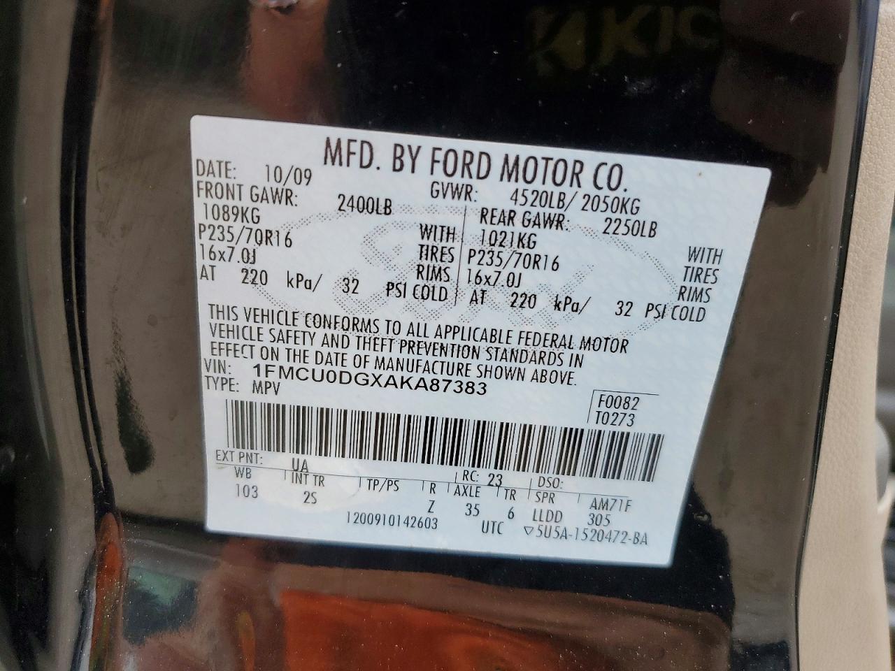 2010 FORD ESCAPE XLT photo 13