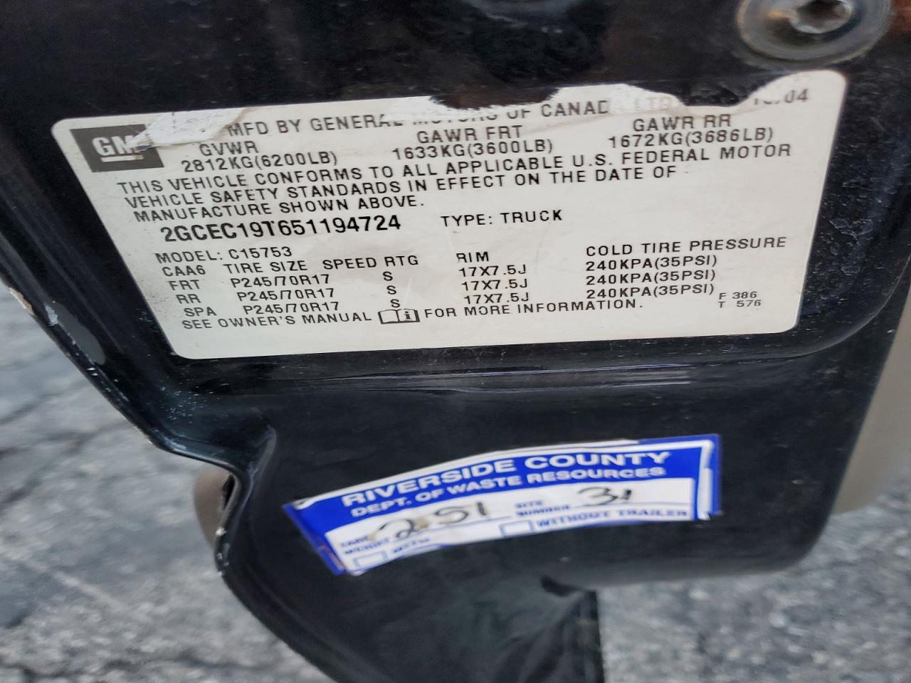 2005 CHEVROLET SILVERADO C1500 photo 12