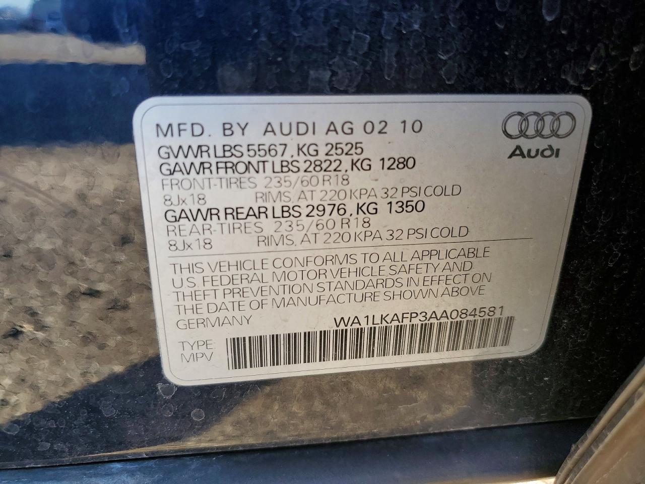 2010 AUDI Q5 PREMIUM PLUS photo 13