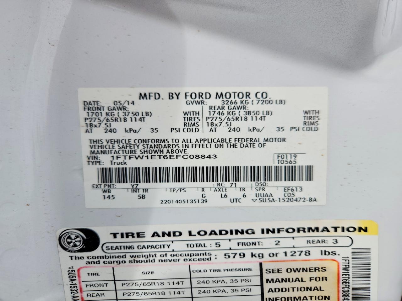 2014 FORD F150 SUPERCREW photo 12