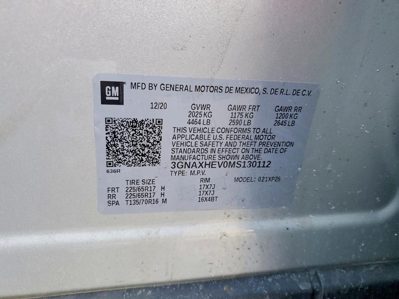 2021 CHEVROLET EQUINOX LS photo 14