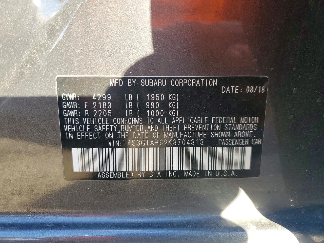 2019 SUBARU IMPREZA photo 12