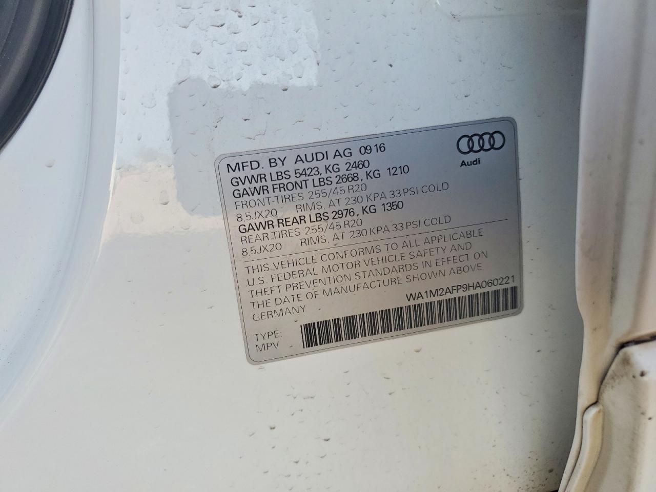2017 AUDI Q5 PREMIUM PLUS photo 12