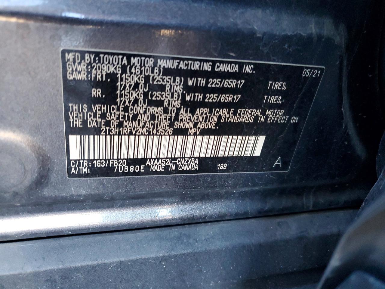 2021 TOYOTA RAV4 LE photo 13